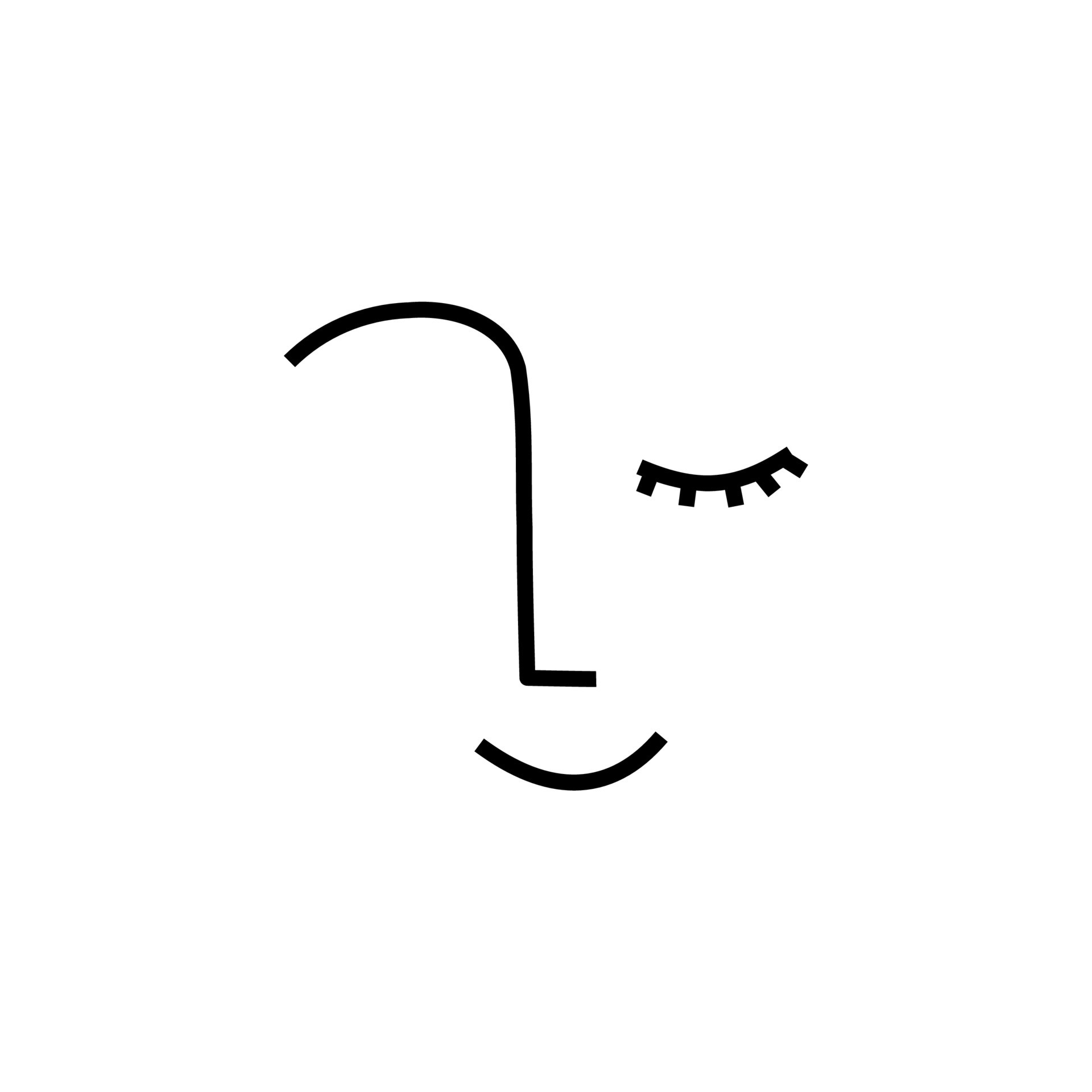 abstract line face in trendy flat style. vector illustration 23603424