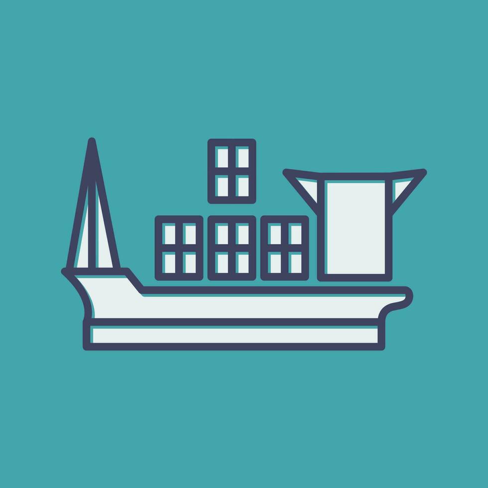 Cargo Ship Vector Icon