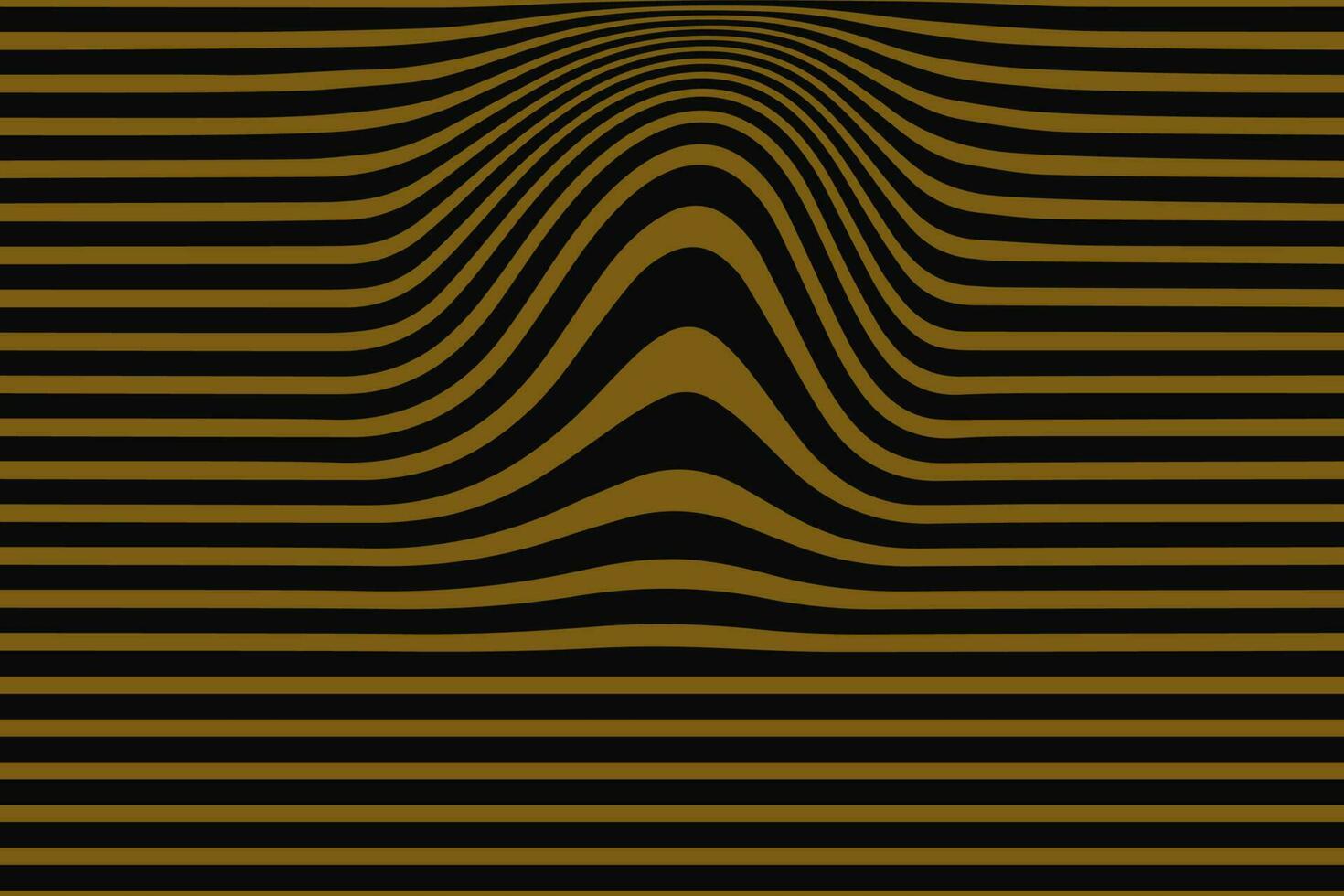 Brown and black optical illusion liquify line stripes texture vector background.