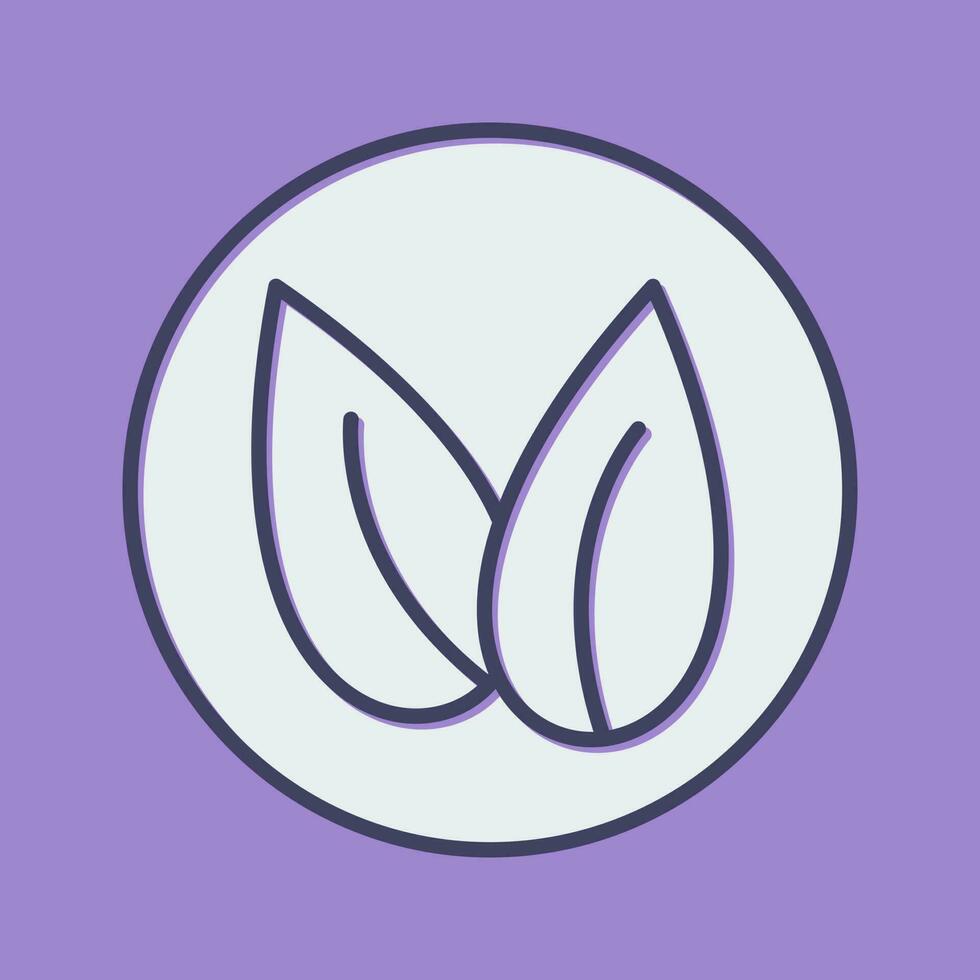 Two Leaves Vector Icon