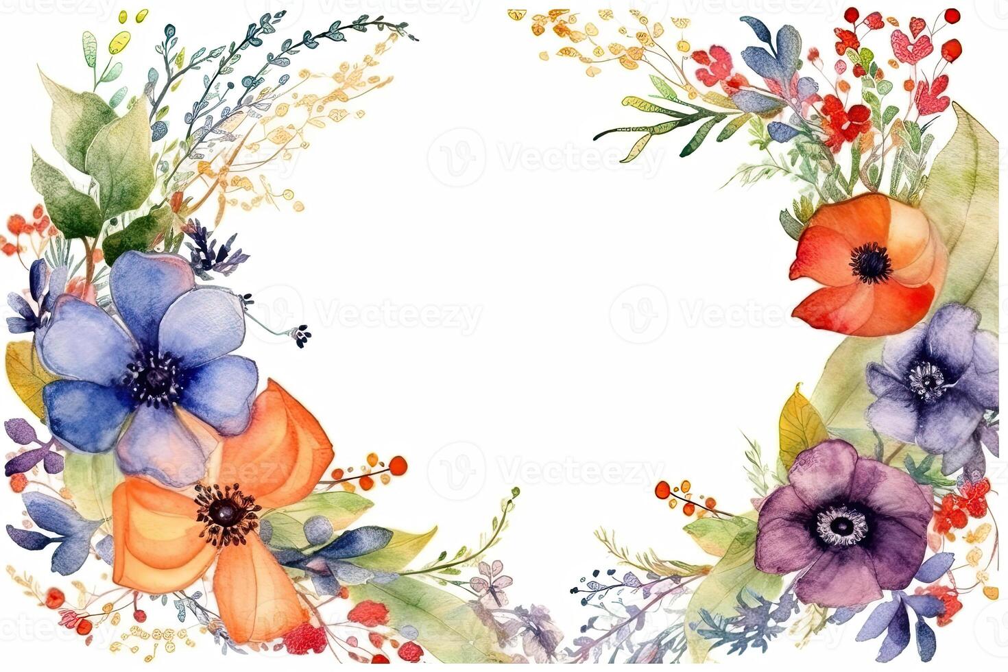 Festive floral composition. Flowers on bright colored background. photo