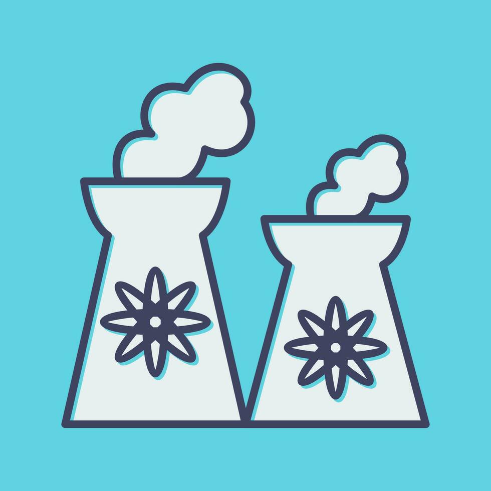 Nuclear Plant Vector Icon