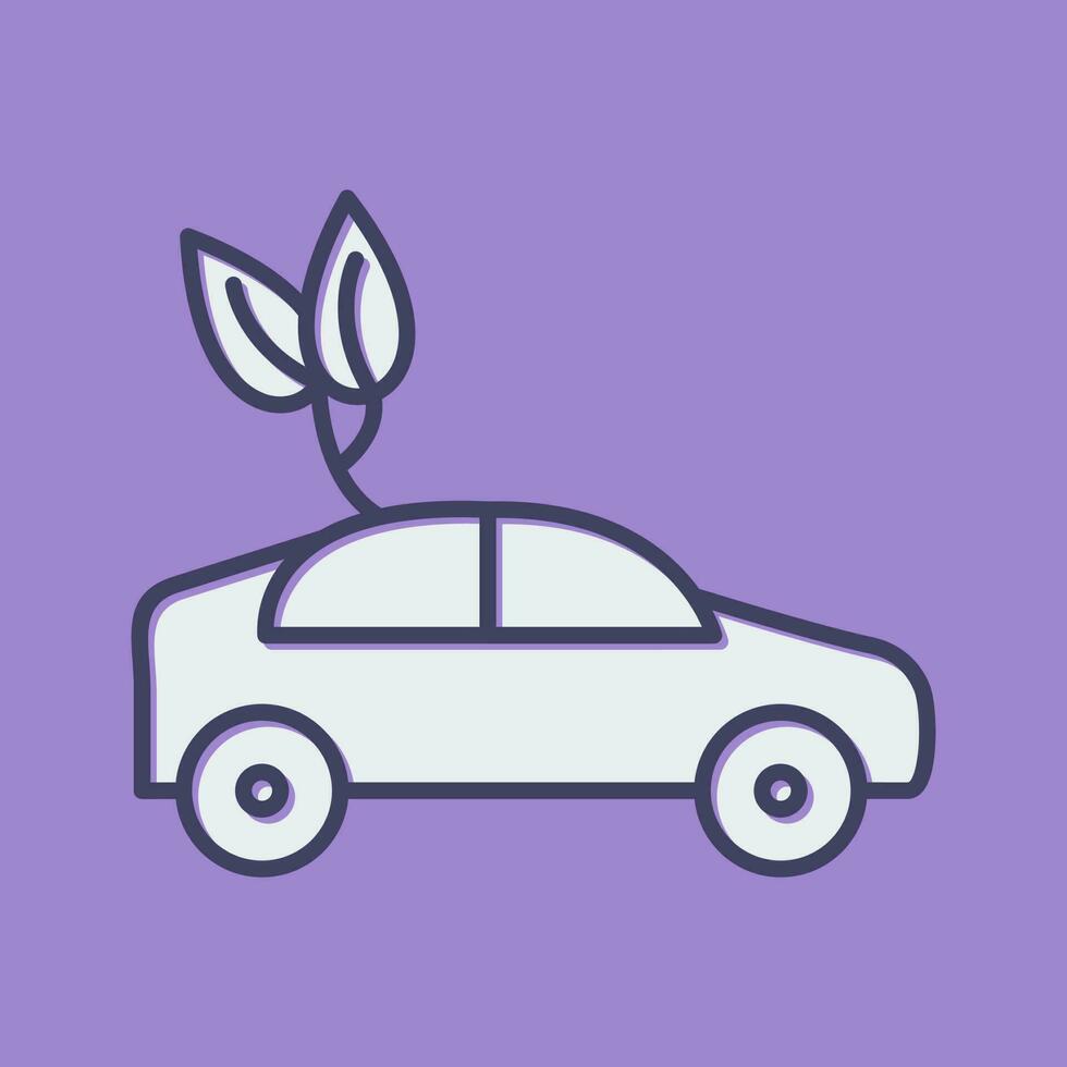 icono de vector de coche ecológico