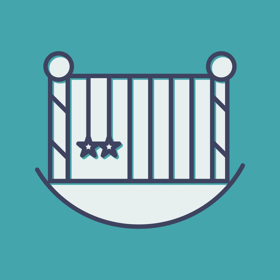 Baby Cot Vector Icon