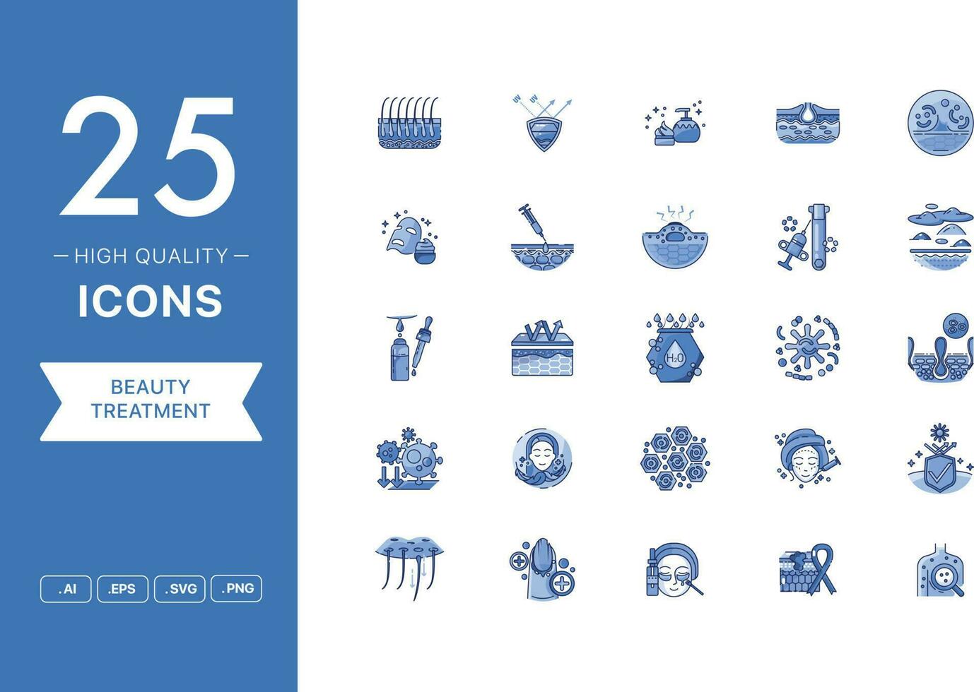 Vector set of Beauty Treatment icons