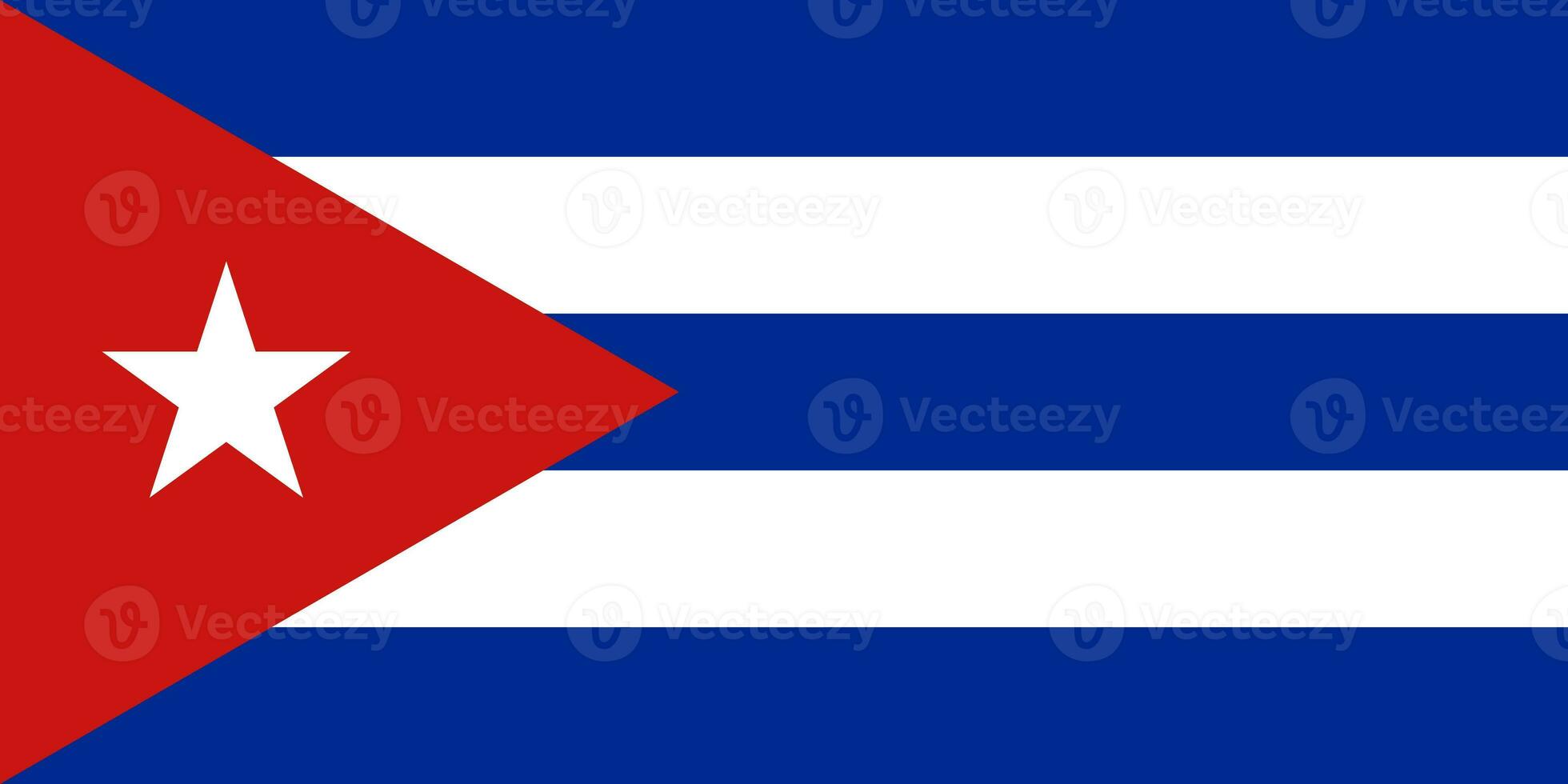 National flag of Cuba. Cuban flag. Official colors. photo