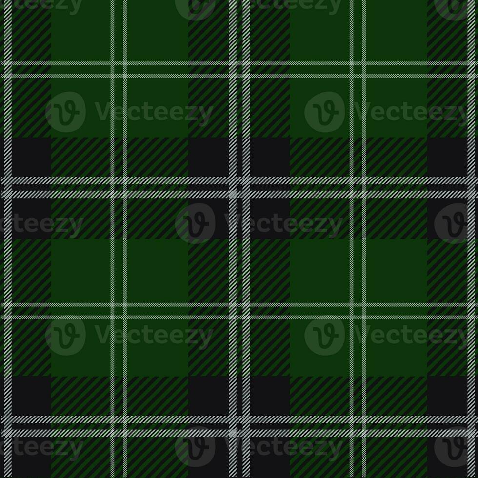 Tartan seamless pattern, black and green can be used in the design. decorate fashion clothes Bedding, curtains, tablecloths photo