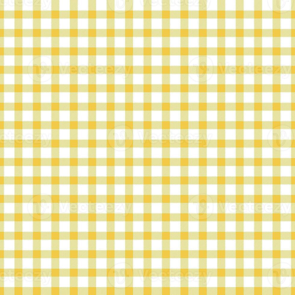 Gingham seamless pattern, yellow and white Can be used to decorate fashion clothes. Bedding, curtains, tablecloths photo