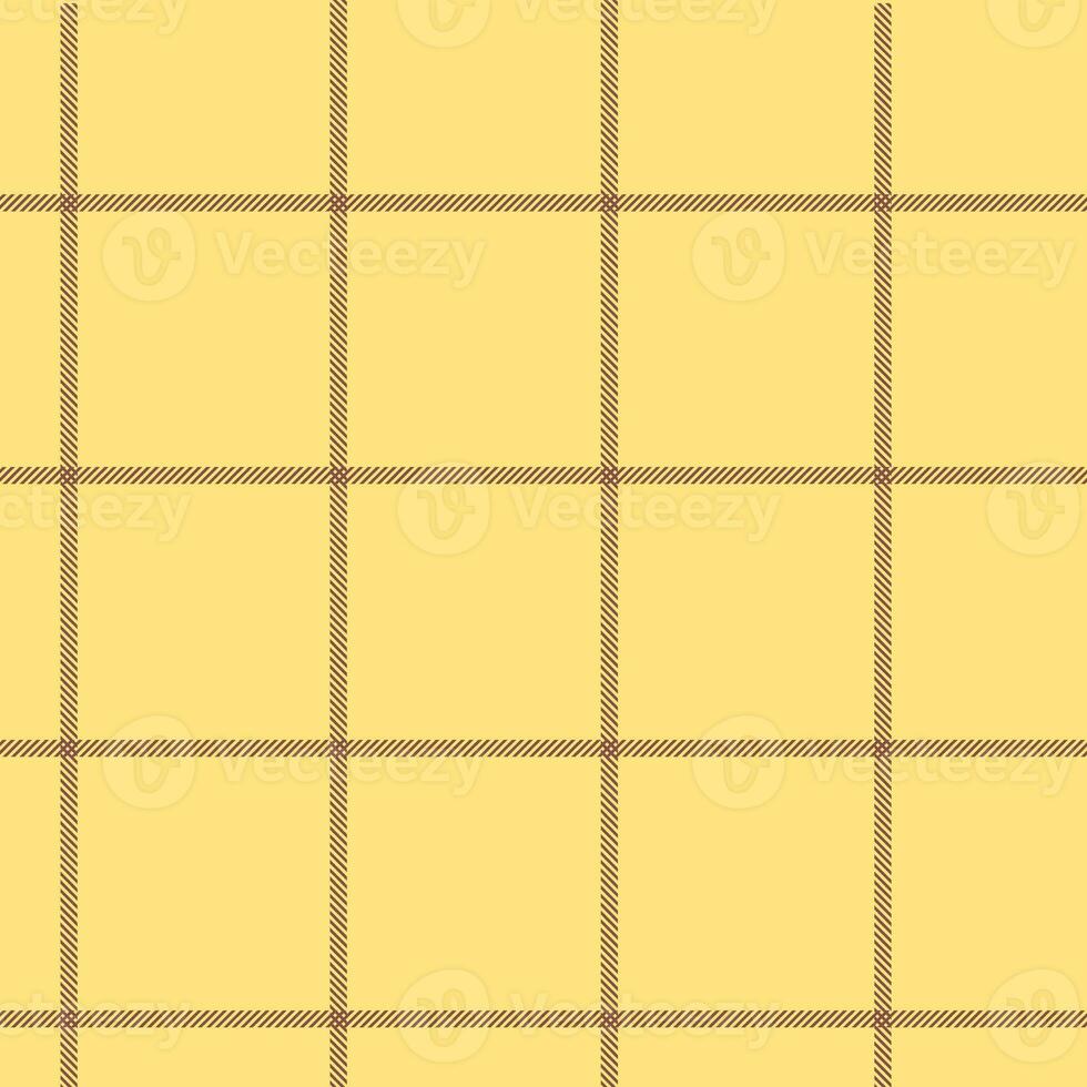 Window pane plaid seamless pattern, brown, yellow, can be used in fashion decoration design. Bedding, curtains, tablecloths photo