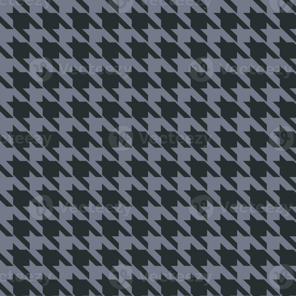 Houndstooth seamless pattern, gray and black, can be used in the design of fashion clothes. Bedding, curtains, tablecloths photo