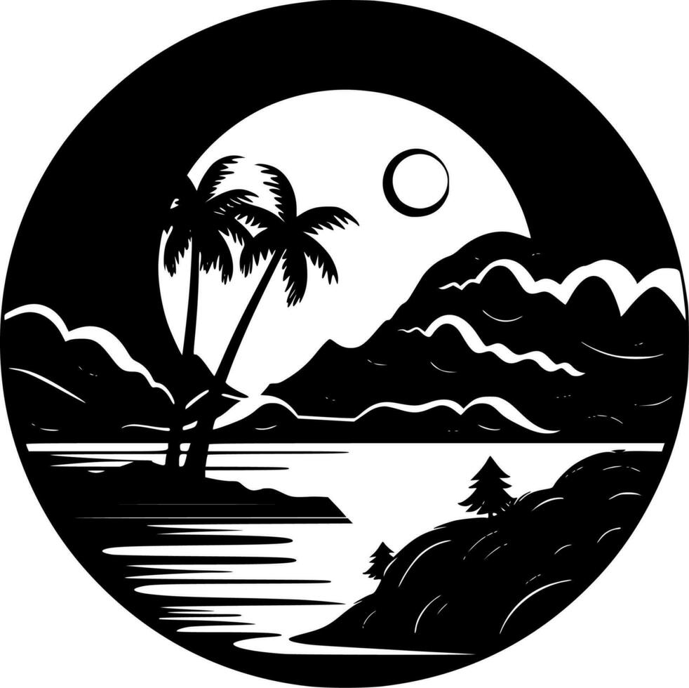 Hawaii, Minimalist and Simple Silhouette - Vector illustration