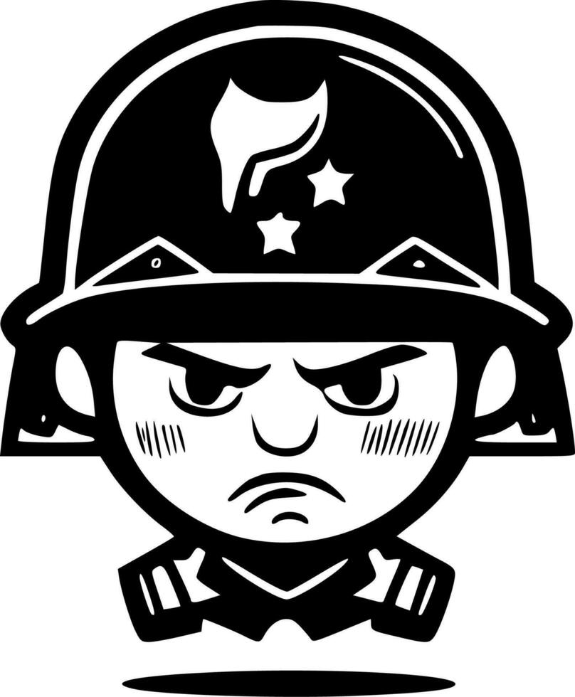 Military - Minimalist and Flat Logo - Vector illustration