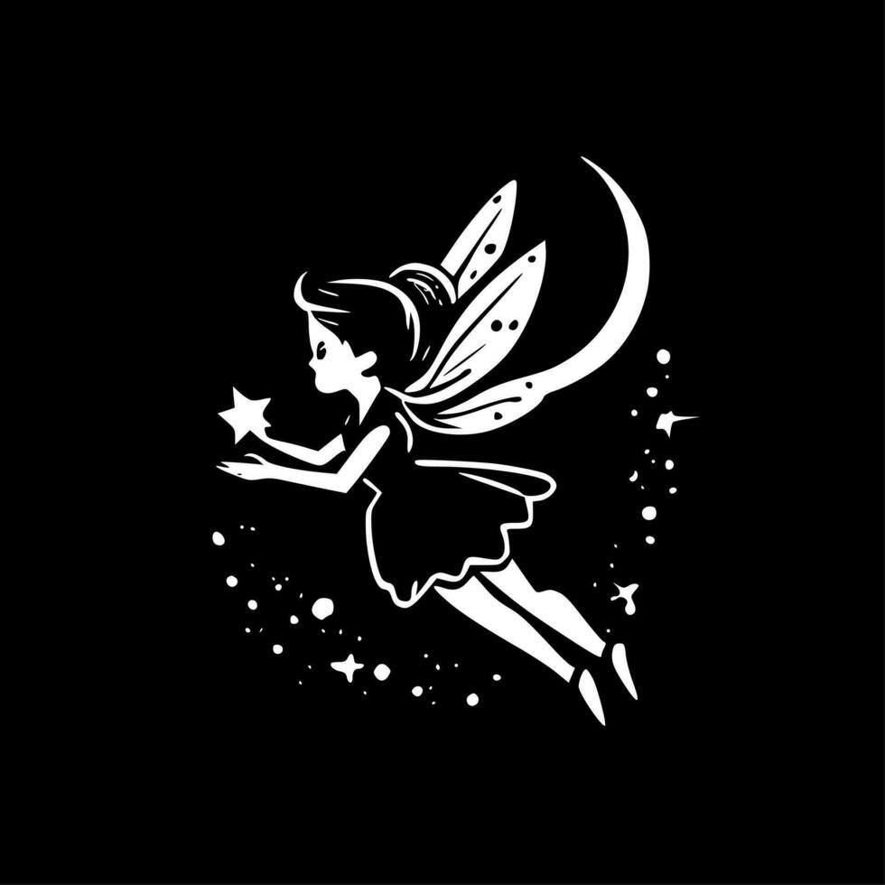 Fairy, Minimalist and Simple Silhouette - Vector illustration