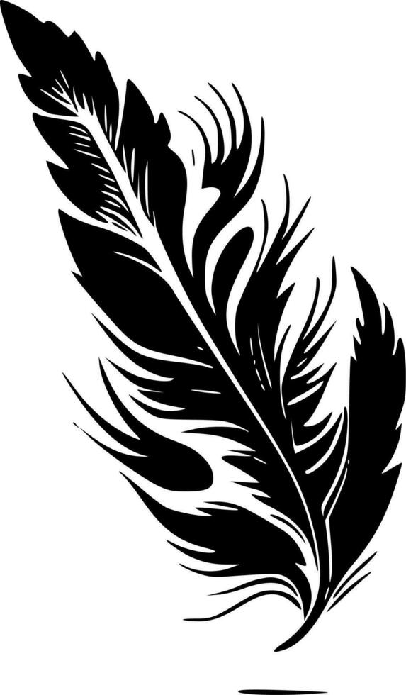 Feathers, Minimalist and Simple Silhouette - Vector illustration