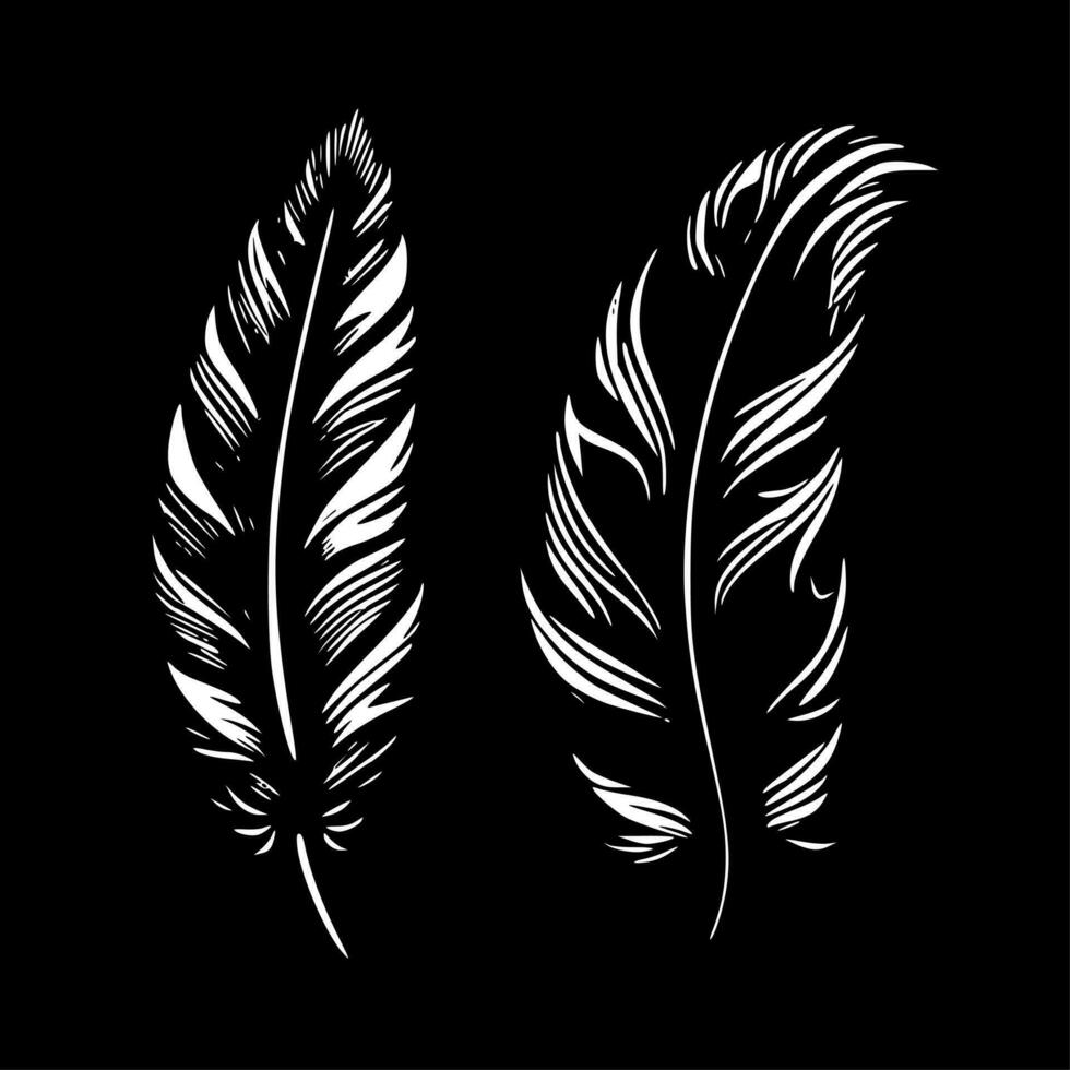 Feathers - High Quality Vector Logo - Vector illustration ideal for T-shirt graphic