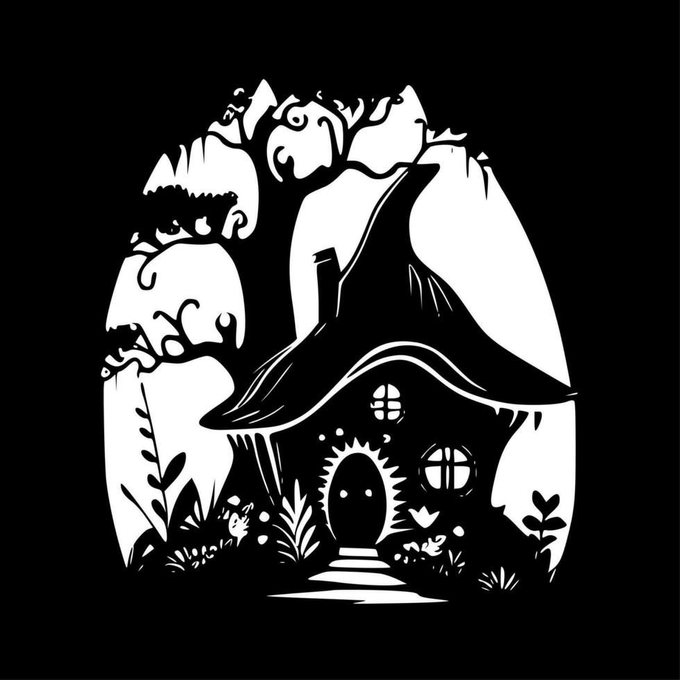 Fairy House - High Quality Vector Logo - Vector illustration ideal for T-shirt graphic