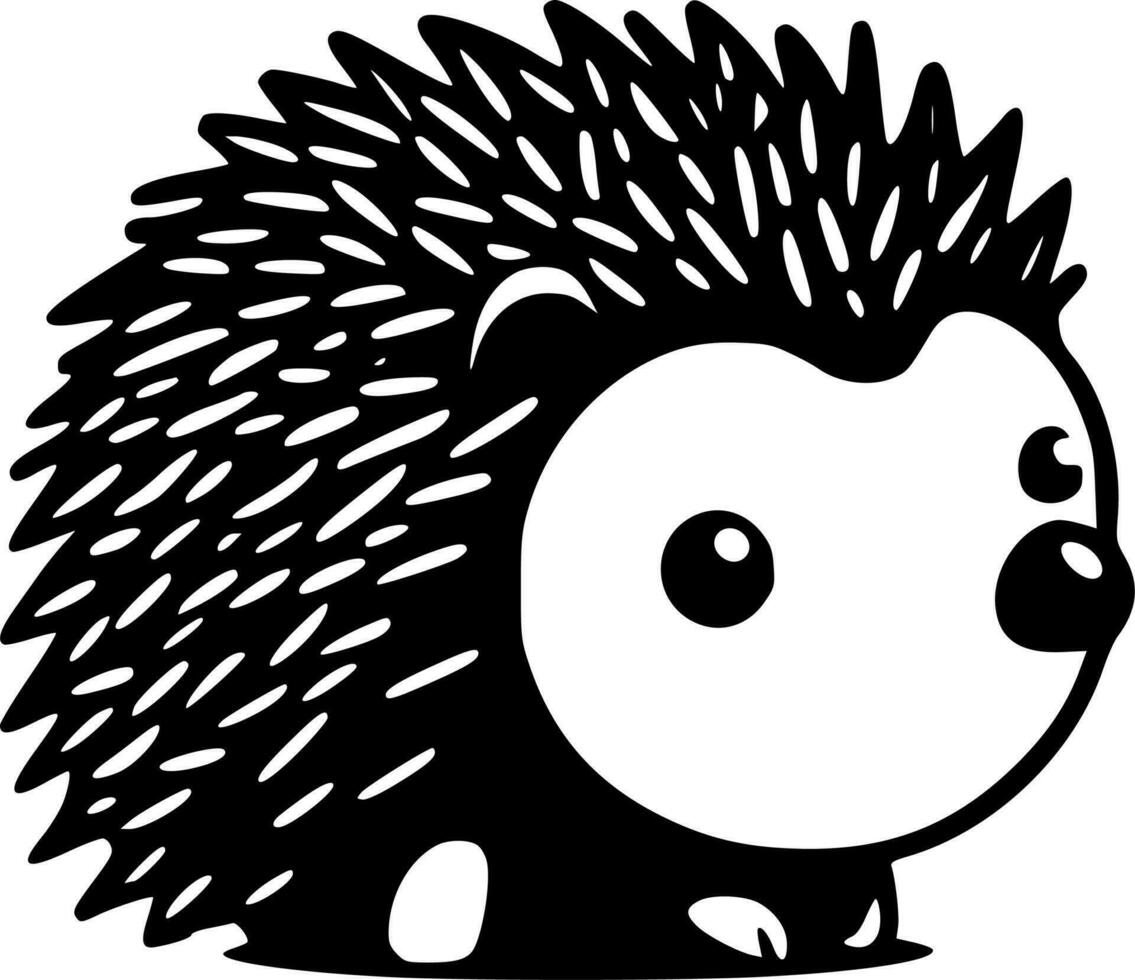 Hedgehog, Minimalist and Simple Silhouette - Vector illustration