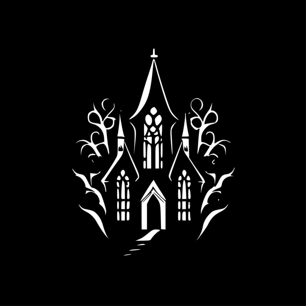 gótico - minimalista y plano logo - vector ilustración