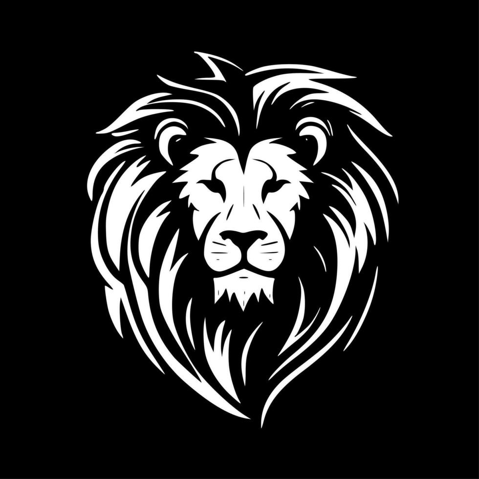 Lion, Minimalist and Simple Silhouette - Vector illustration