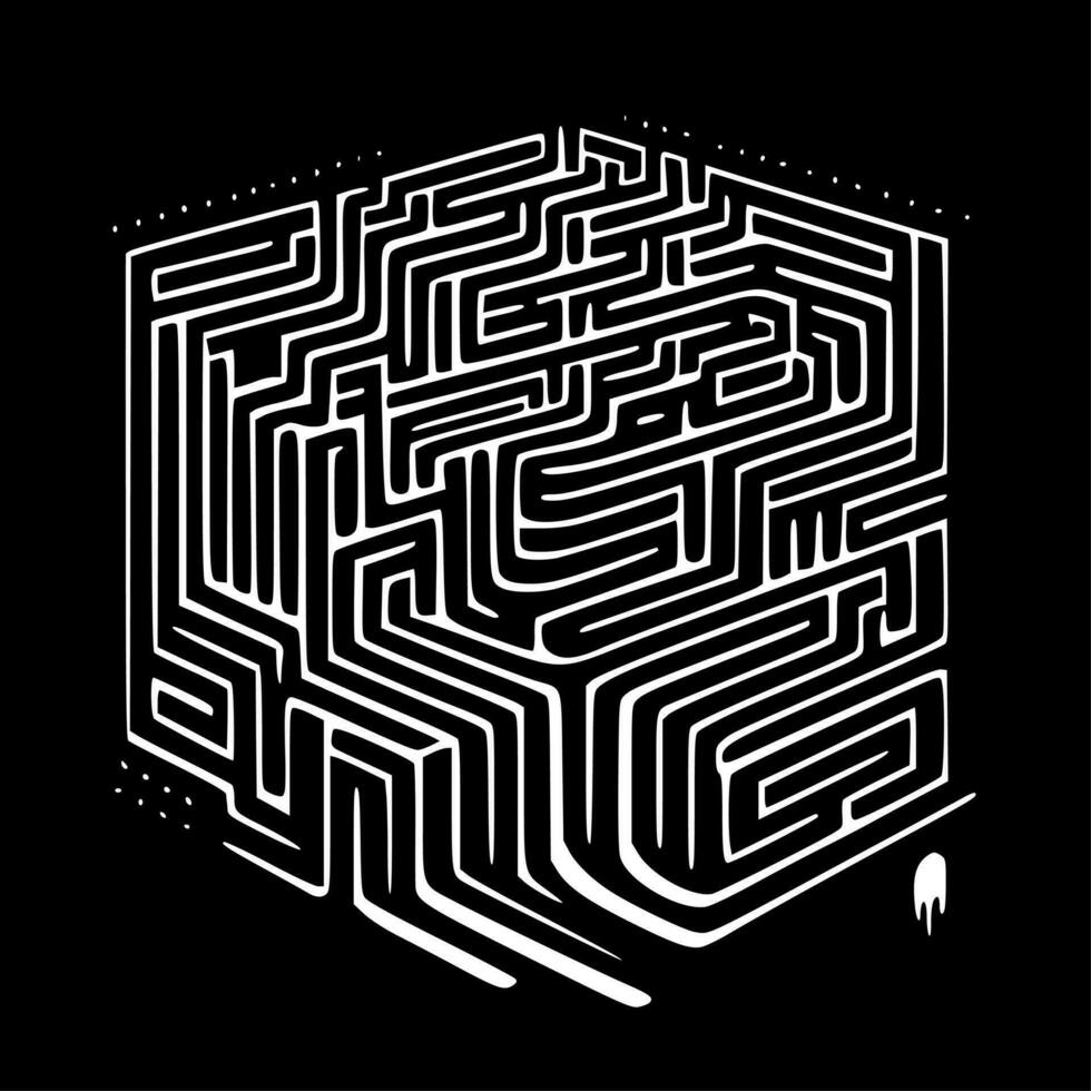 Mazes, Black and White Vector illustration