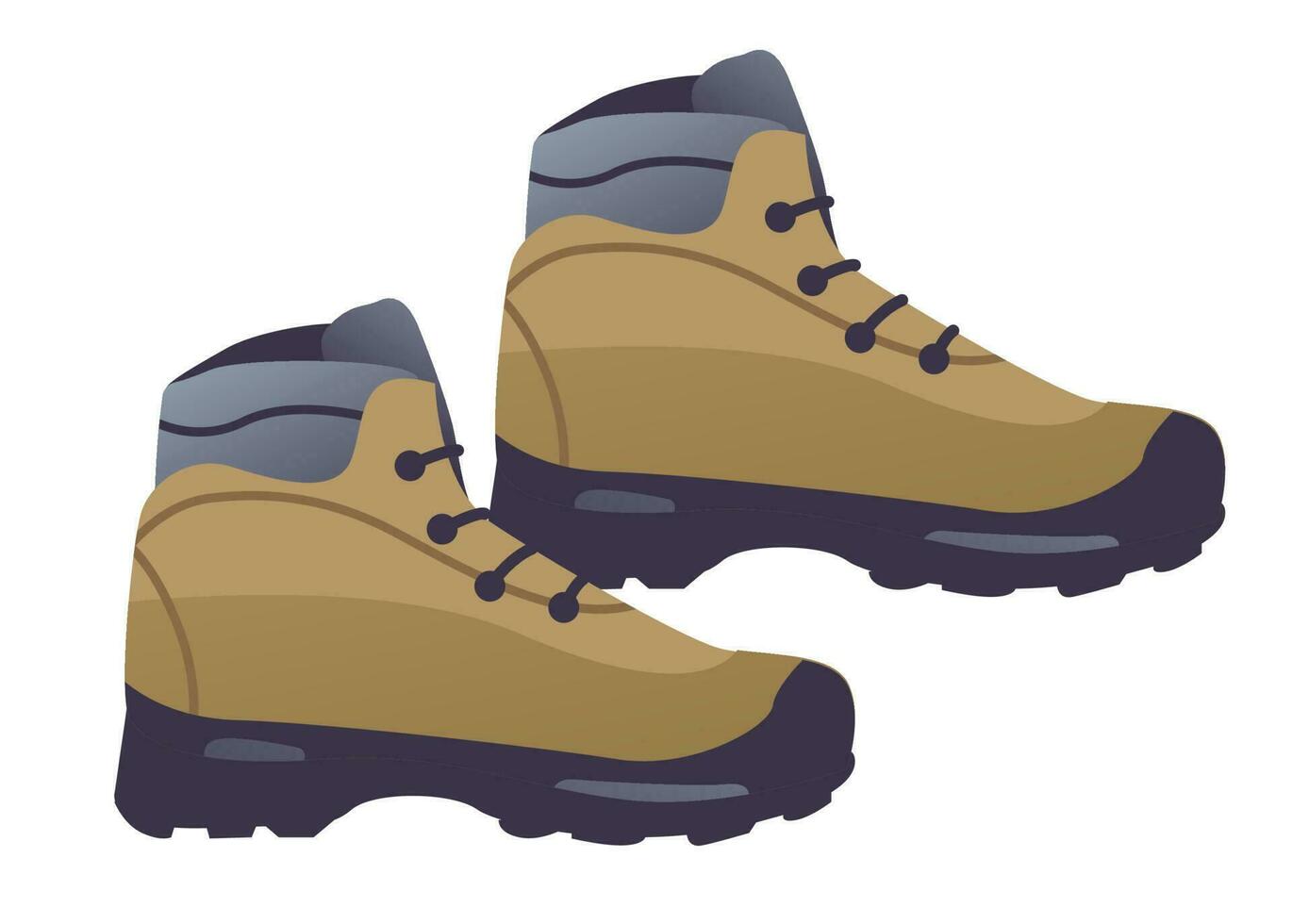 excursionismo zapatos. botas vector ilustración aislado en un blanco antecedentes