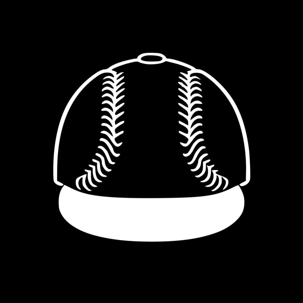 Baseball, Black and White Vector illustration