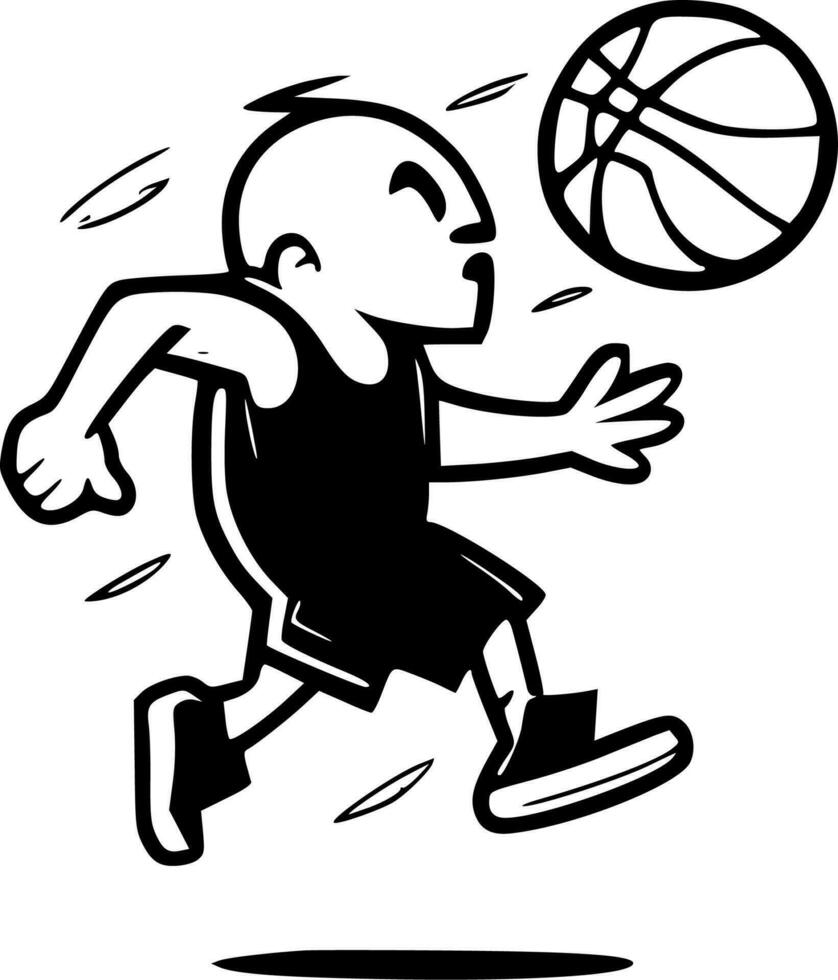 baloncesto, minimalista y sencillo silueta - vector ilustración