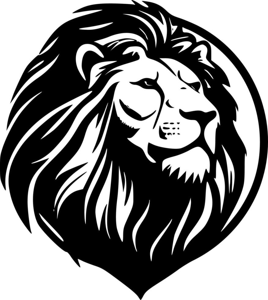 Lion - Minimalist and Flat Logo - Vector illustration