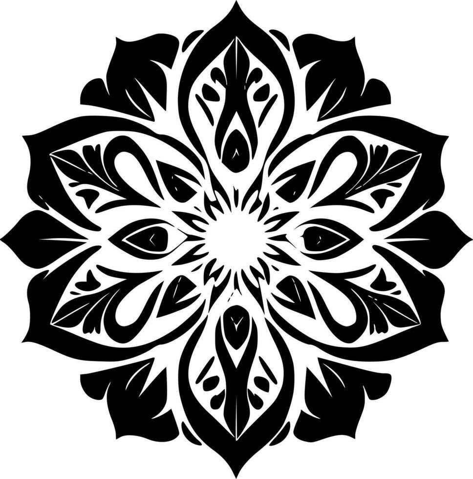 Mandala, Minimalist and Simple Silhouette - Vector illustration