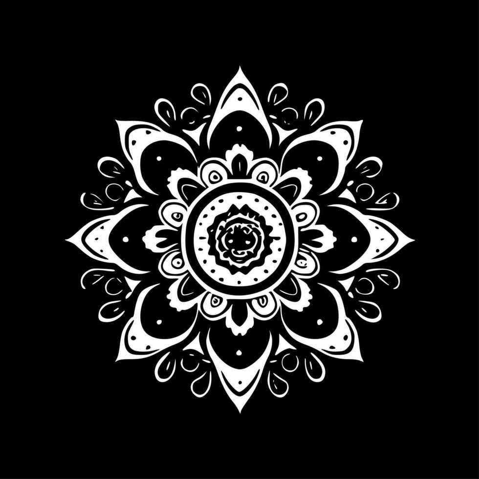 Mandala - Minimalist and Flat Logo - Vector illustration