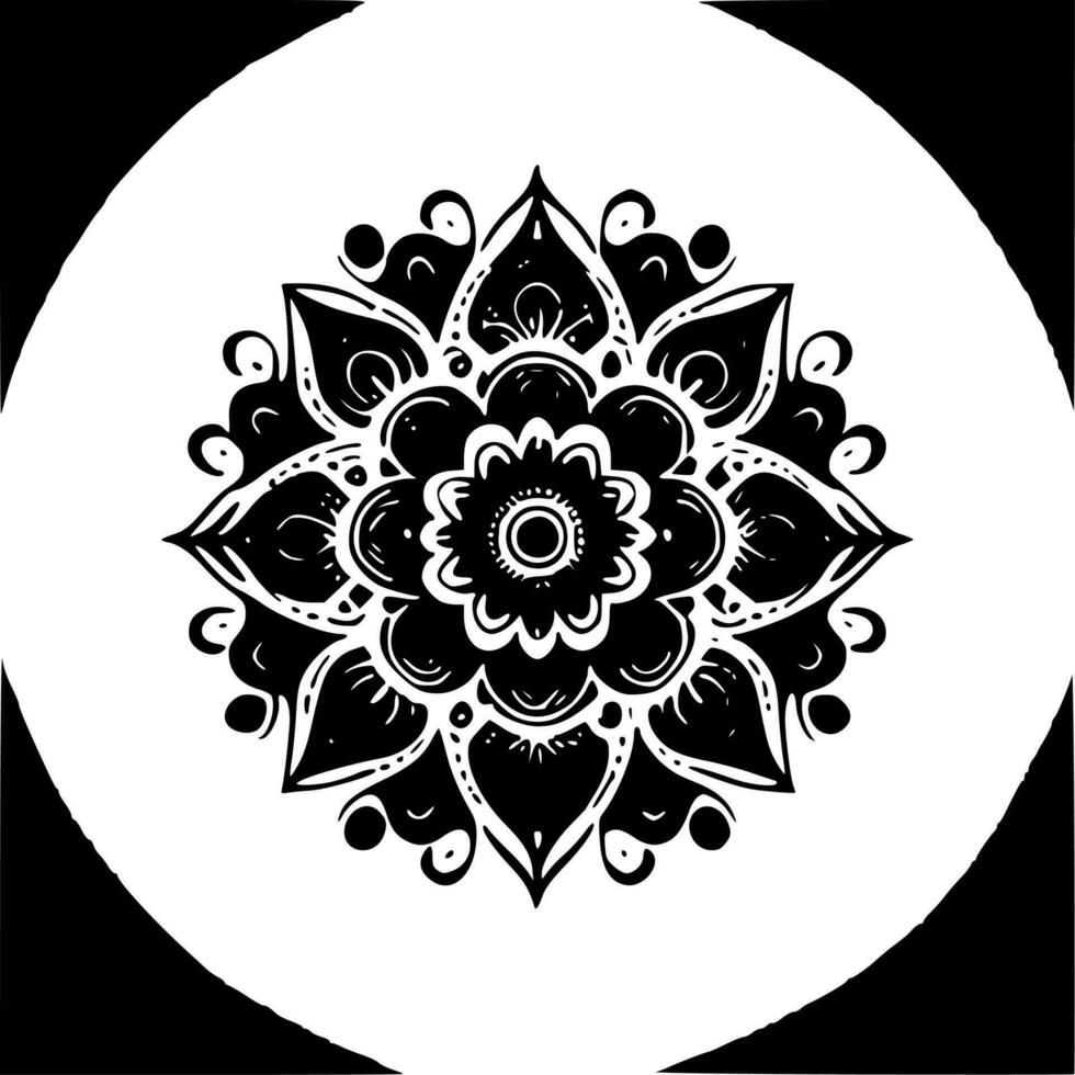 Mandala - Minimalist and Flat Logo - Vector illustration