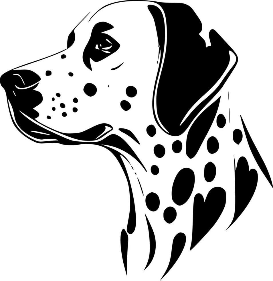 Dalmatian dog, Minimalist and Simple Silhouette - Vector illustration