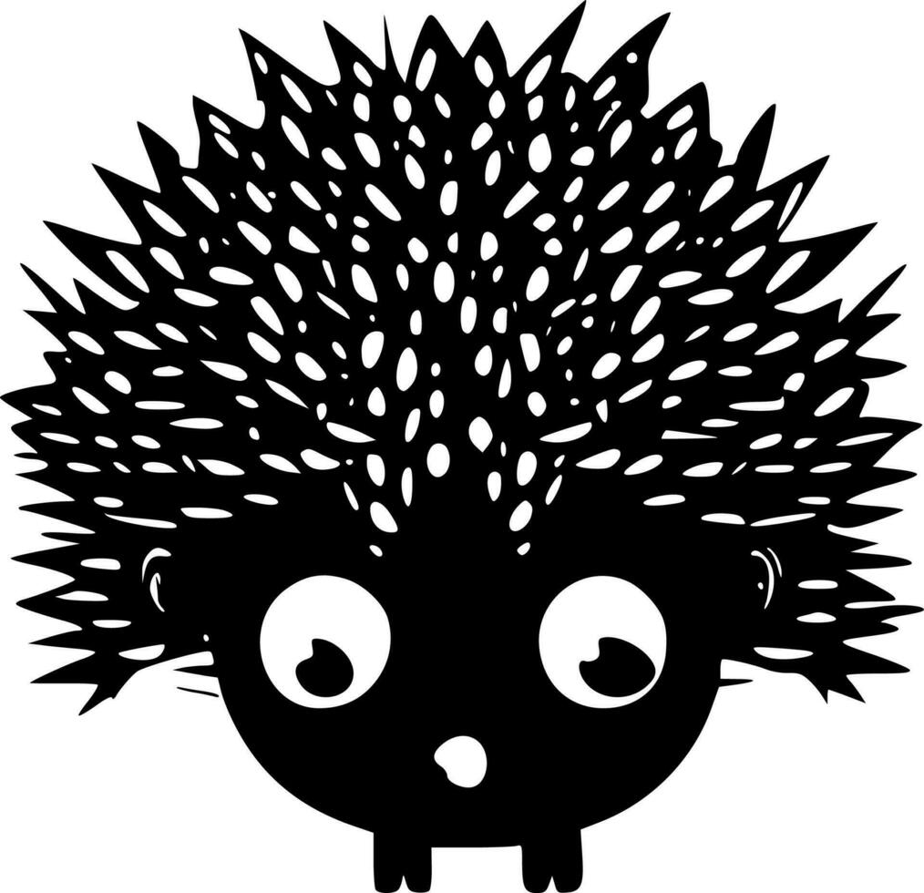 Hedgehog, Minimalist and Simple Silhouette - Vector illustration