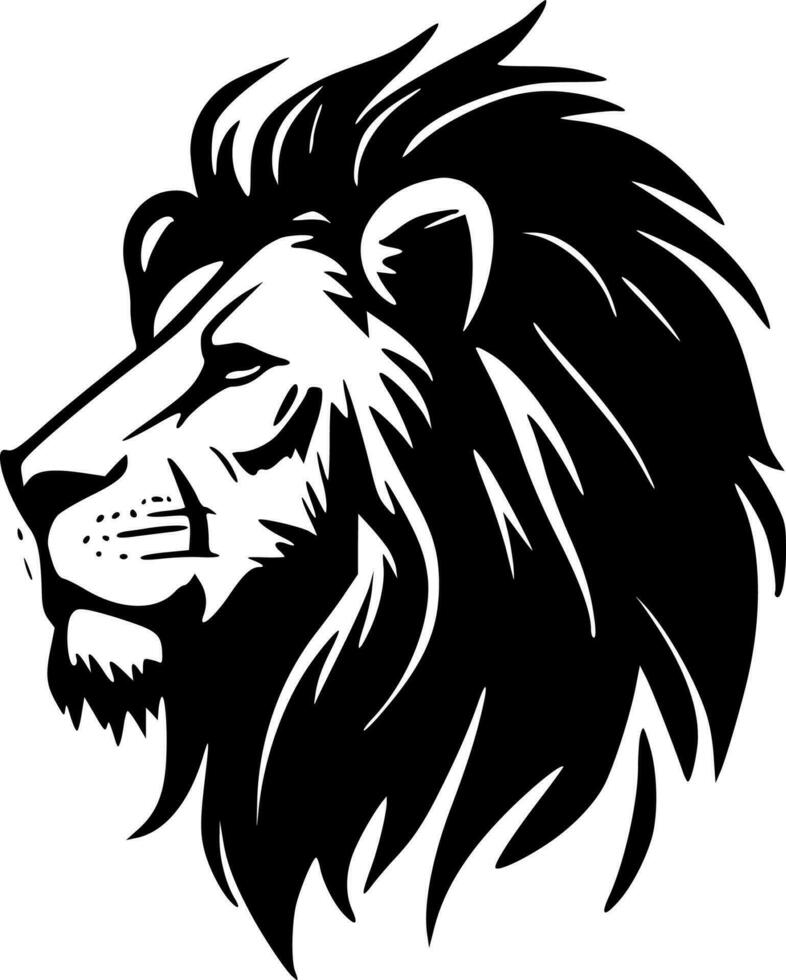 Lion, Minimalist and Simple Silhouette - Vector illustration