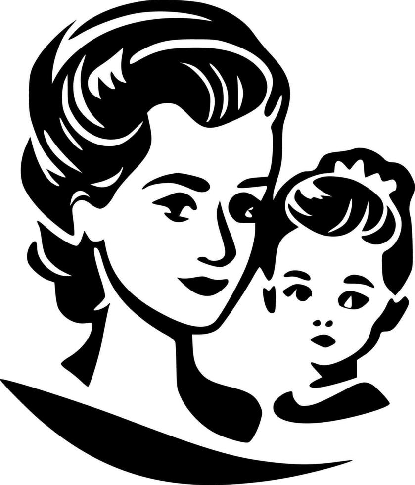 Mother - Minimalist and Flat Logo - Vector illustration