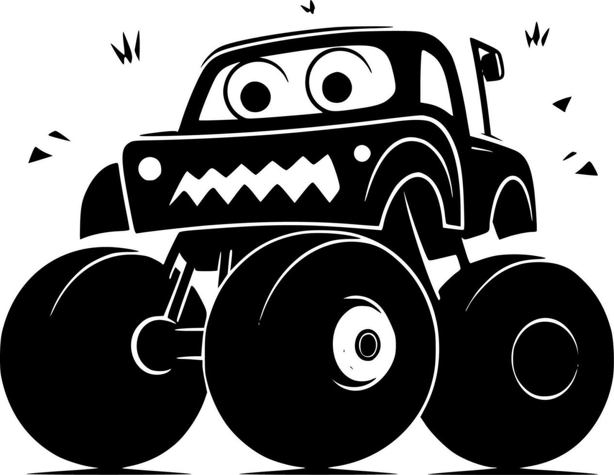 Monster Truck, Minimalist and Simple Silhouette - Vector illustration