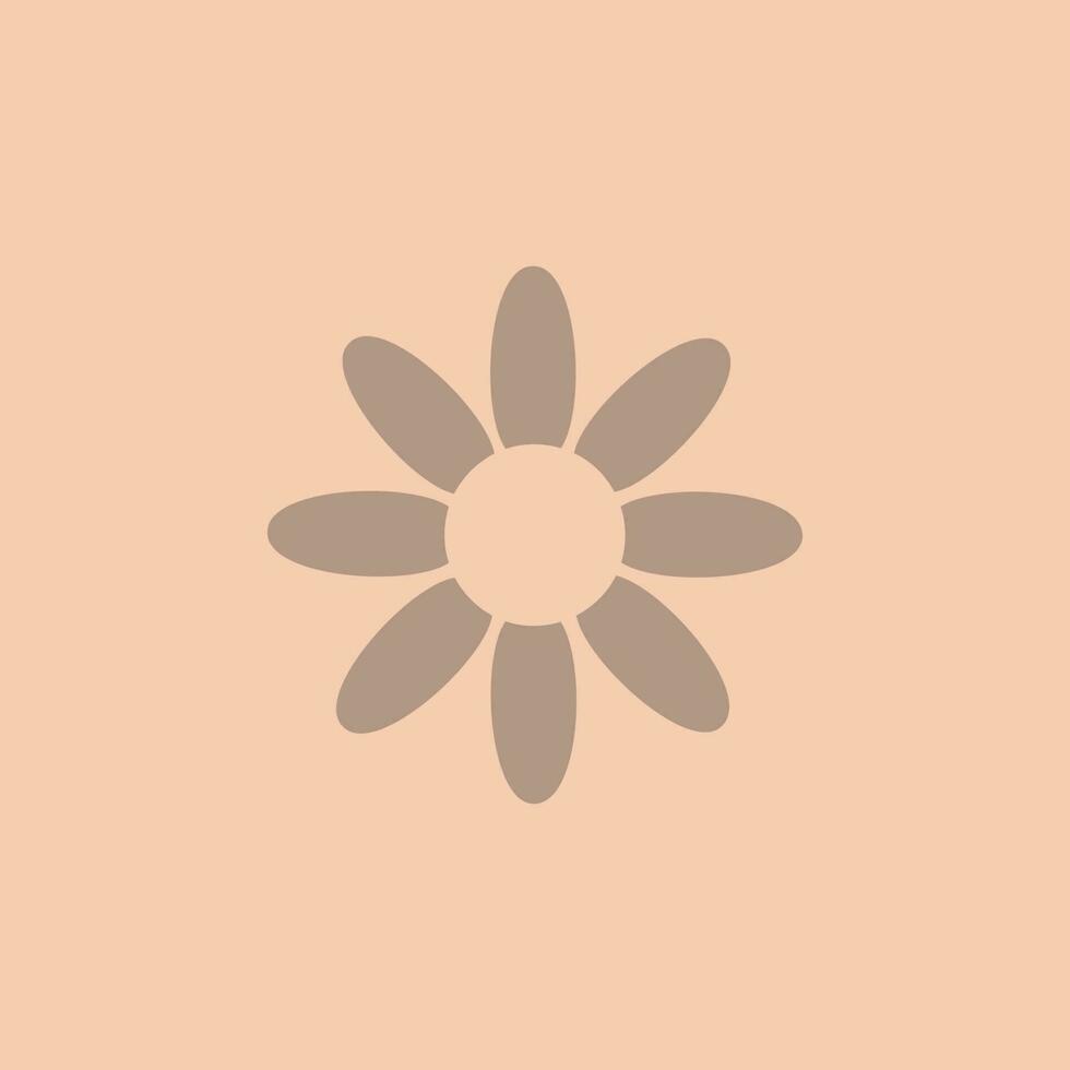 funny groovy playful flower in 60s style vector