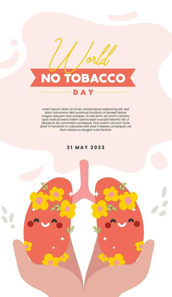 cute vector world no tobacco day, stop smoking, no smoking, danger of smoking