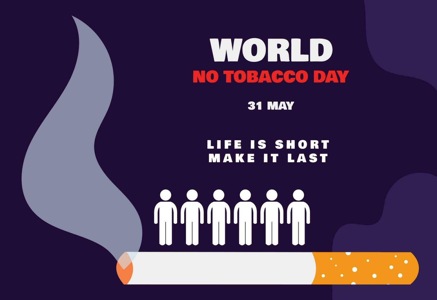 world no tobacco day, no smoking, quit smoking, stop smoking, danger of smoking  flat vector