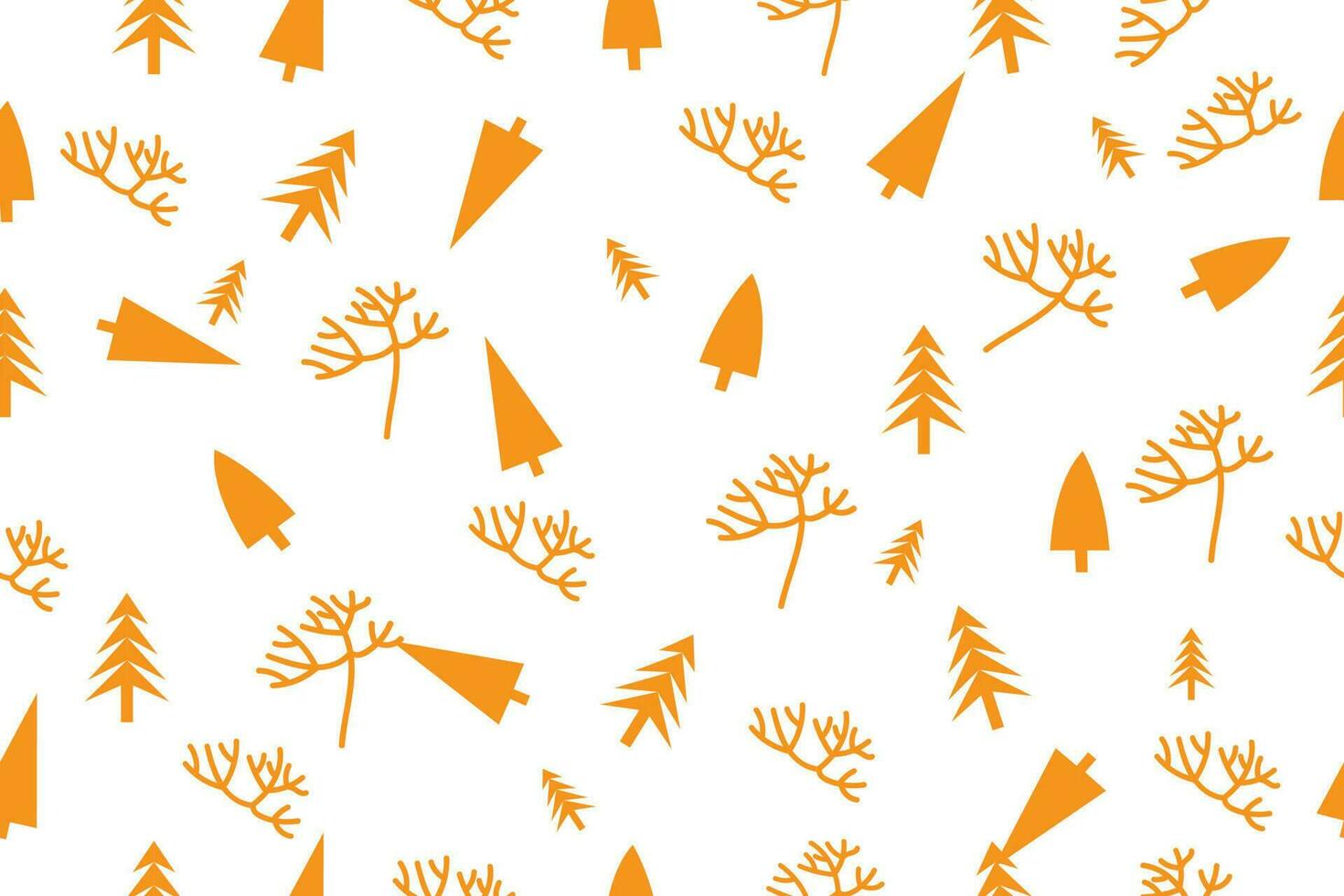 Seamless Floral Pattern with Minimalist Line Style vector
