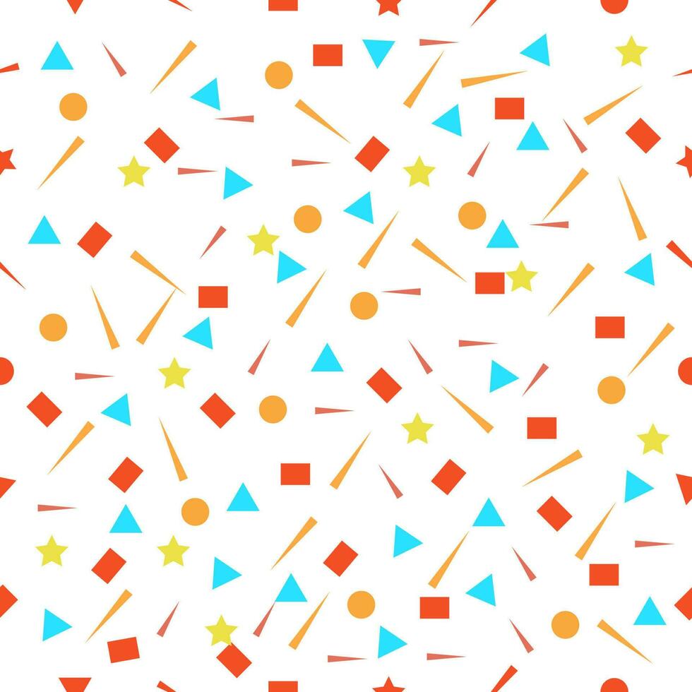 Festival seamless pattern with confetti. vector