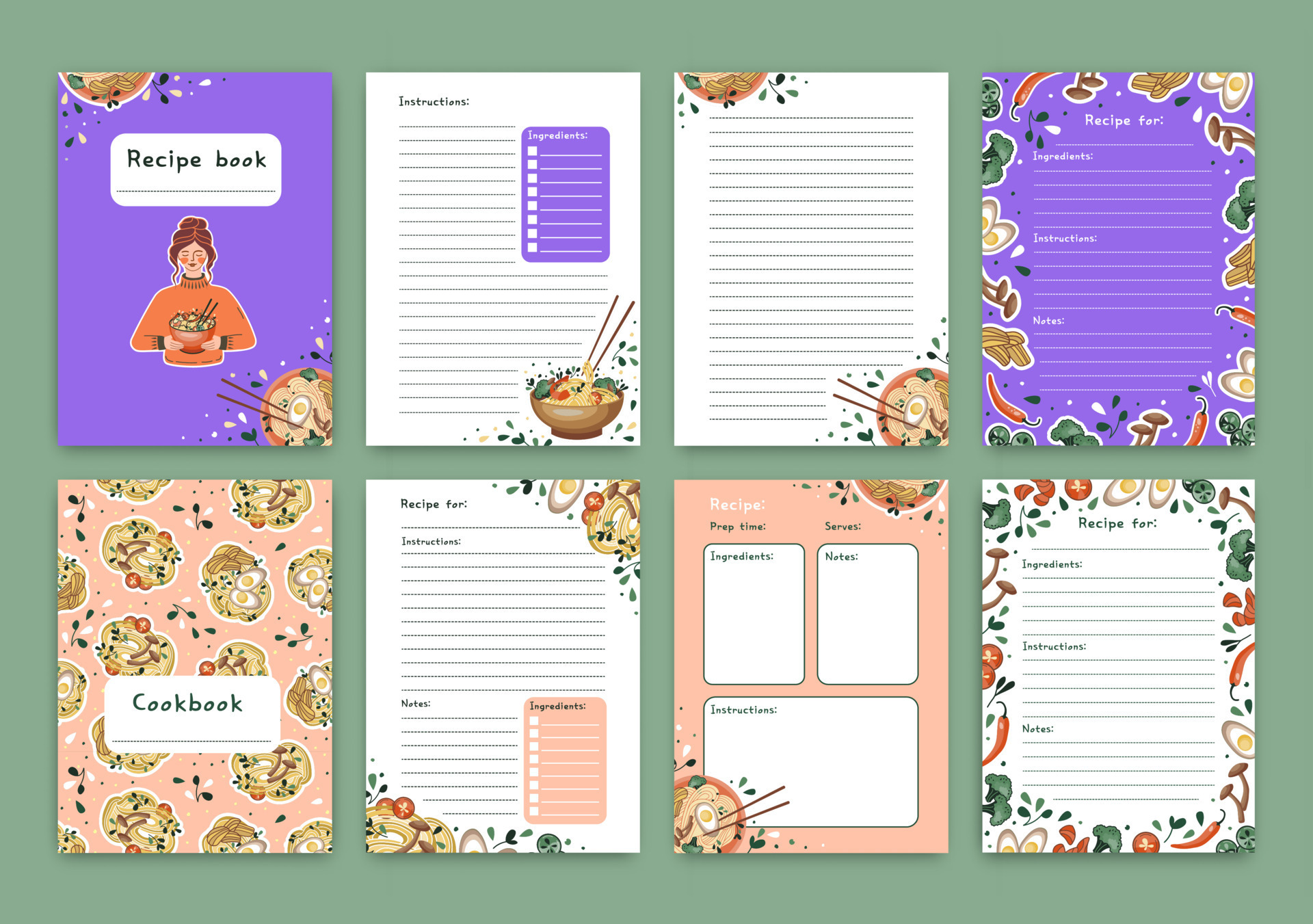 Recipe Templates, Recipe Book Template