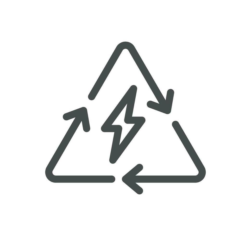 Energy types related icon outline and linear vector. vector