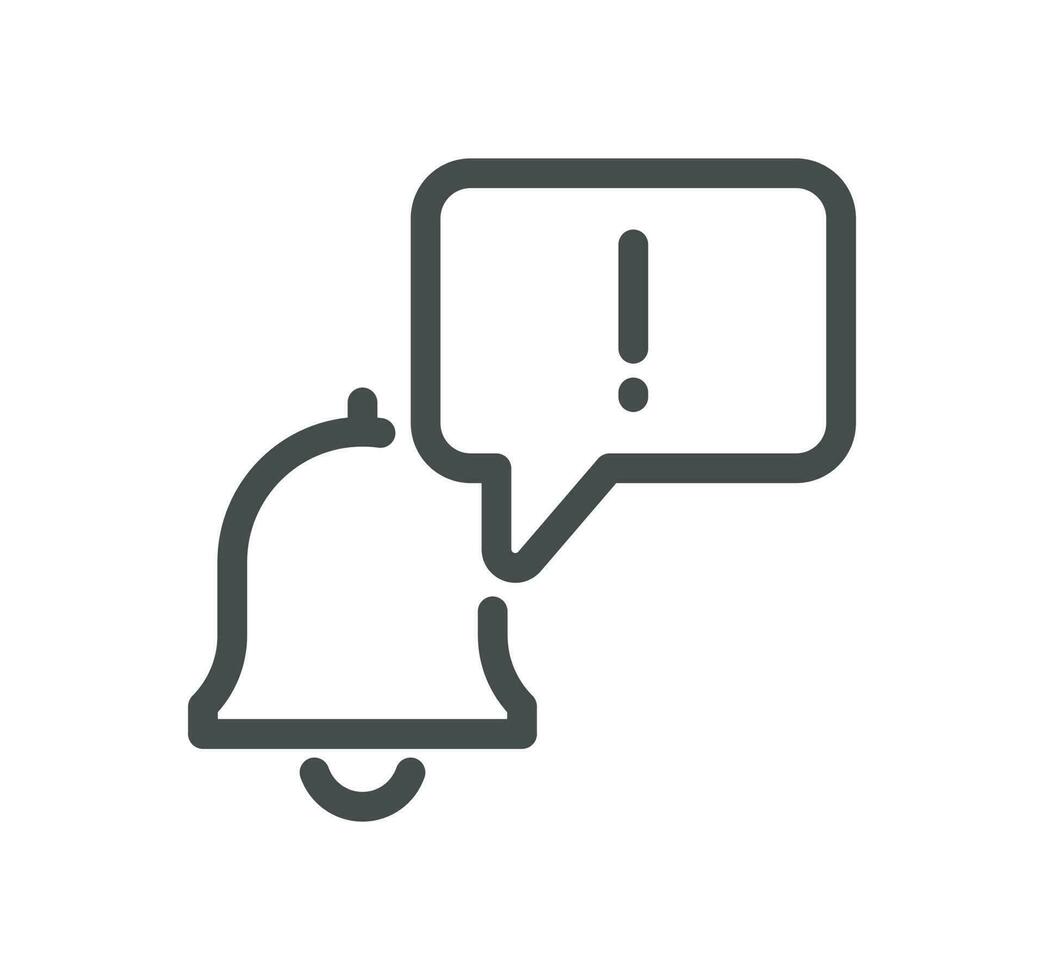 Notification related icon outline and linear vector. vector