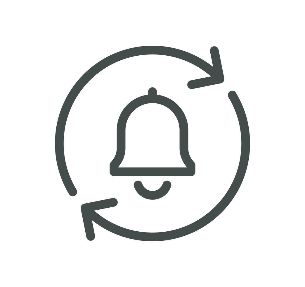 Notification related icon outline and linear vector. vector