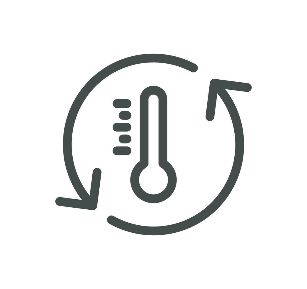 House heating related icon outline and linear vector. vector