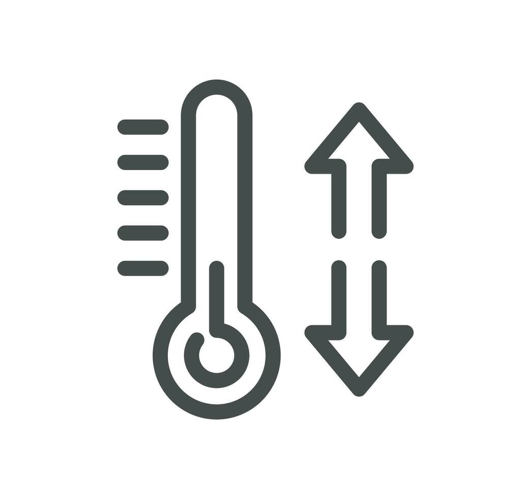 House heating related icon outline and linear vector. vector