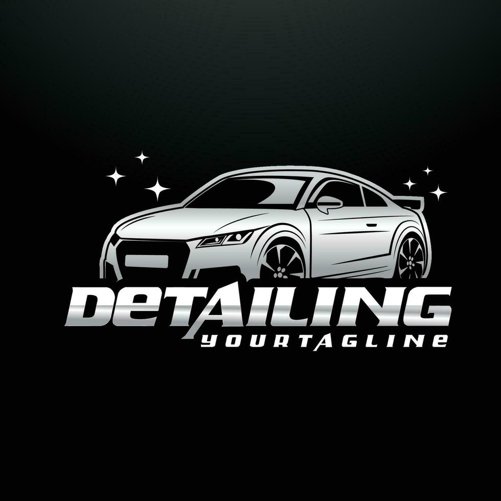automóvil coche detallado logo diseño vector