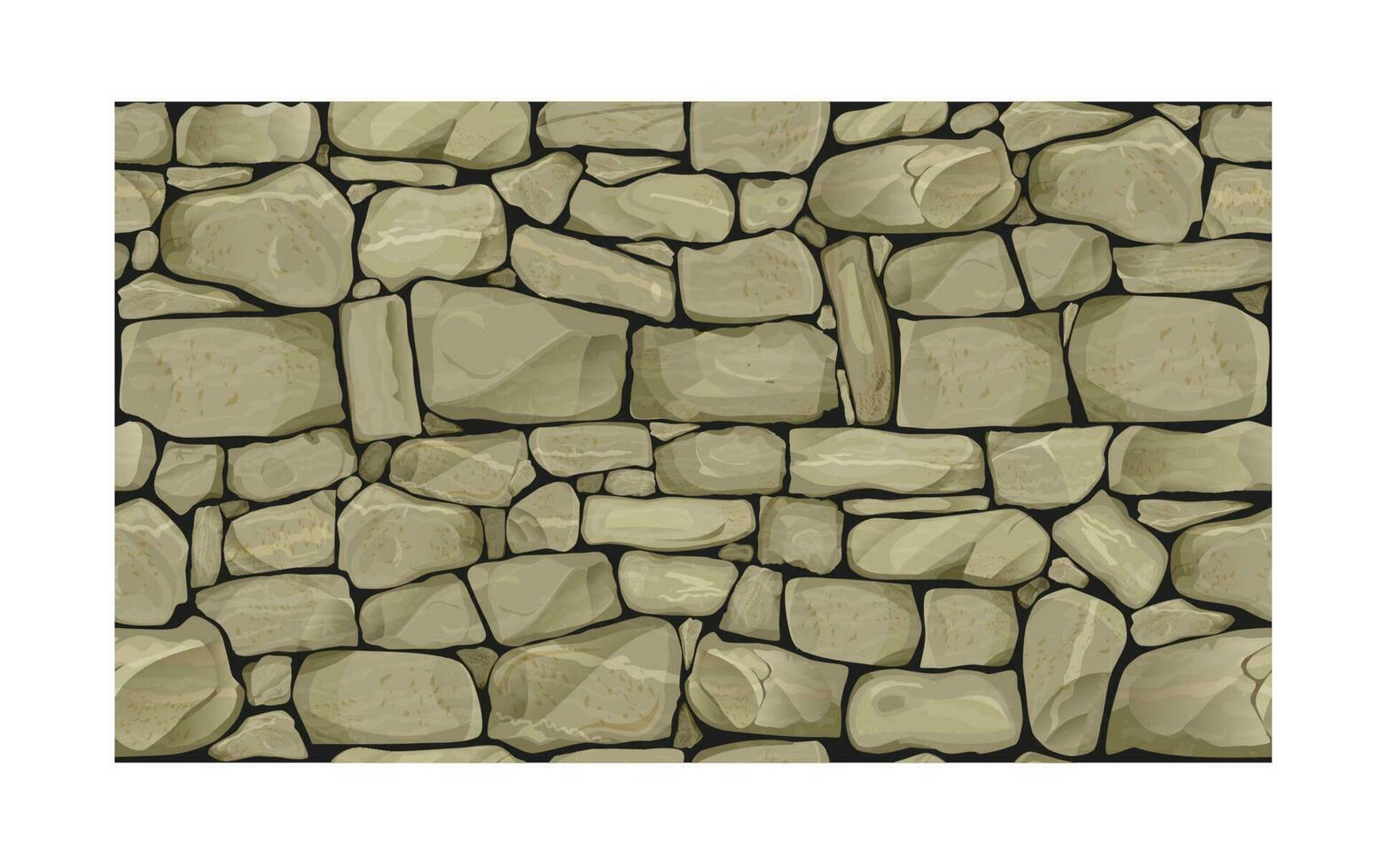 Seamless realistic texture of old big stone vector