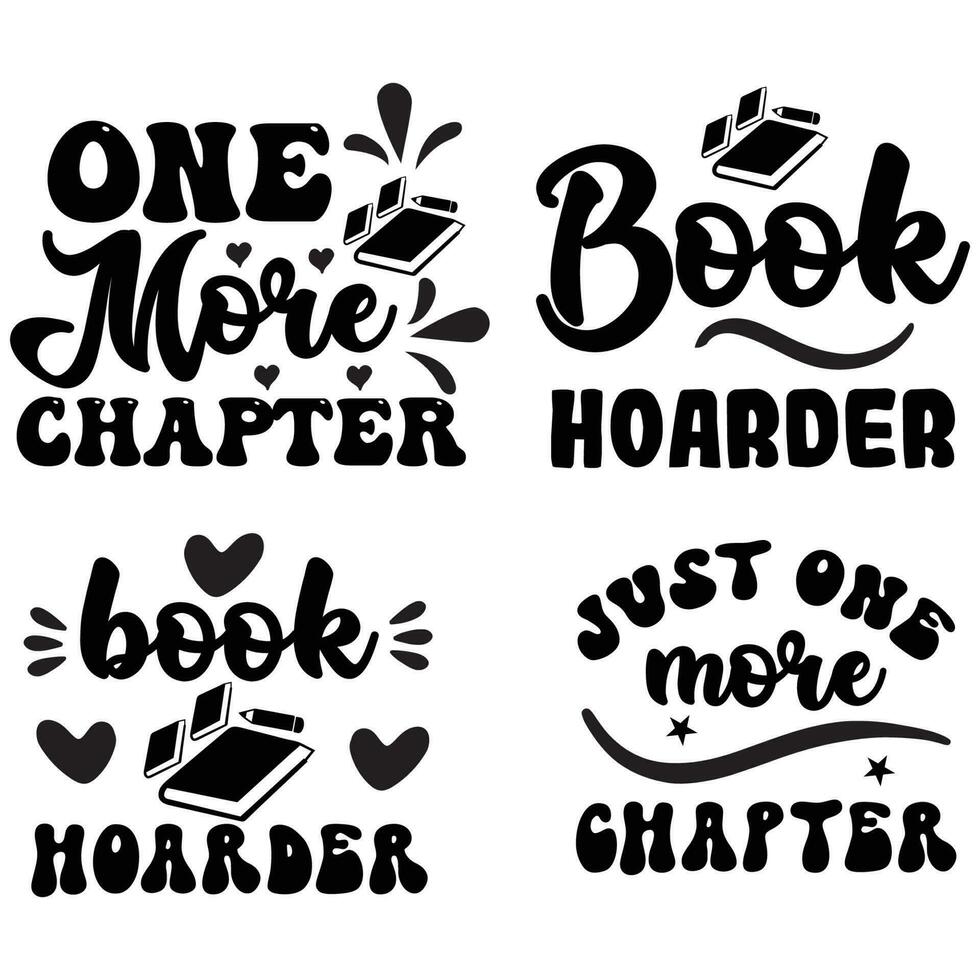 Book lovers T-Shirt Design Digital Download Bundle vector